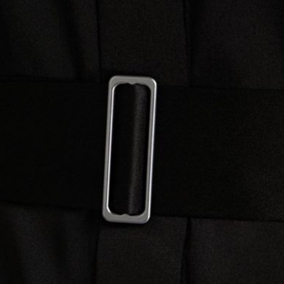 Frame Gillian belted long sleeve shirt: mini dress  in noir - Picture 8 of 10